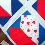 Red White And Blue Hearts Cushion