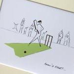 Cricket Anonymity Illustrative Print..