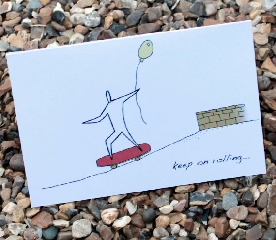 A6 Skateboard Birthday Card (anonymity Range)
